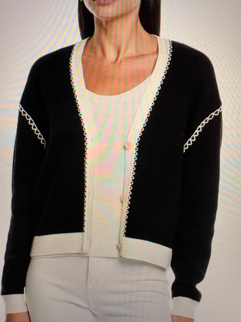 NWT Theory Blanket Stitch Morton Wool Sweater